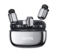BOYA Mini 2 Micro Cravate sans Fil pour iPhone 15/16/17, Android, 5g, 48 kHz/24 Bit, Mini Micro sans Fil USB-C, Anti-Bruit 40dB, 100 m, 30 h, Microphone Lavalier Compact pour Interview, Streaming