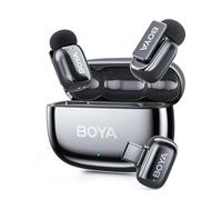 BOYA Mini 2 Micro Cravate sans Fil USB-C pour Android/iPhone 15/16/17, 2 Micros Ultra-Mini avec Réduction de Bruit par IA 40dB, 48kHz/24Bit Contrôle par App, Micro sans Fil pour TikTok Youtube