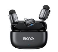 BOYA Mini Micro, Micro Cravate sans Fil pour iPhone 7-14, Android, Microphone Cravate Lightning Ultraléger (5 g), Portée de 100 m, Autonomie de 30 h, Microphone Lavalier Compact pour Youtubeur