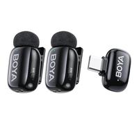 Boya Mini microphone cravate sans fil pour iPhone16 avec prise USB-C ,ultra mini mic avec réduction du bruit,changement de voix AI