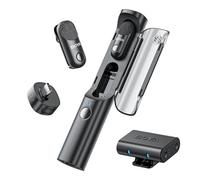 BOYA Mini microphones magiques sans fil pour iPhone 15-16/Android/PC/appareil photo, 4 formes en 1, 7 g, léger, réduction du bruit IA, 48 kHz/24 bits, contrôle par application, portée de 100 m
