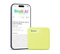 BOYA Notra Neo Enregistreur Vocal IA Transcription IA Jaune | Enregistrement des Appels Bluetooth à 5 m, Transcription IA 140+ Langues, 8 Go, Cloud Gratuit, Port USB-C, Autonomie 20 h