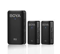 BOYA Wmic5 Micro Cravate sans Fil avec Suppression du Bruit Mono/StéRéO pour Youtube Vlog Interview Enregistrement VidéO en Direct (Wmic5-M2)