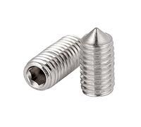 BOYALE 10 pièces/lot vis à tête hexagonale à Six pans Creux vis sans tête à Pointe Conique M8 M10 M12 304 Acier Inoxydable (Color : 25mm, Size : M12)