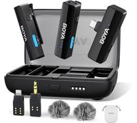 BOYALINK Mini micro cravate sans fil, USB-C Lightning Microphone iPhone Android