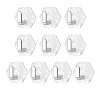 BOYANDM Crochet de salle de bain transparent sans couture - Design adhésif moderne - Rangement décoratif pour petit espace - Utilisation quotidienne - Crochet invisible de salle de bain sans clous