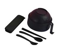 BOYANDM Ensemble complet de ramen pour micro-ondes comprenant un couvercle de bol, une passoire, des ustensiles, une cuillère, des baguettes, une fourchette pour les repas