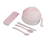 BOYANDM Ensemble complet de ramen pour micro-ondes comprenant un couvercle de bol, une passoire, des ustensiles, une cuillère, des baguettes, une fourchette pour les repas