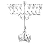 BOYANDM Hanoukka Chandelier 9 branches en métal élégant pour centres de table festifs, décoration de menorahs