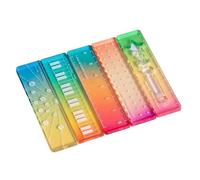 BOYANDM Instrument de mesure pastel assorti, petites règles translucides pour écriture créative et esquisse, règle miniature colorée