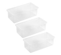 BOYANDM Lot de 2 ou 3 trousses rigides transparentes empilables de grande capacité pour rangement, Lot de 3., Beauté de masse