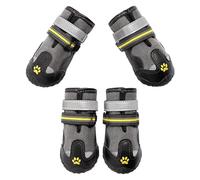 BOYANDM Lot de 4 paires de chaussures antidérapantes pour chiens de petite et grande race, pour l'extérieur, la randonnée, la marche, les bottes de chien faciles à nettoyer