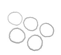 BOYANDM Lot de 5 bracelets réglables en métal empilables pour poignet polyvalent pour événements décontractés et formels - Bracelets de perles en métal pour femme, taille unique, Comme décrit