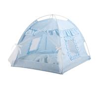 BOYANDM Niche semi-fermée pour petits chiens et chats avec coussin double face, facile à nettoyer, pour intérieur et chat, grande taille