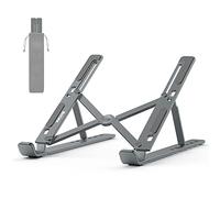 BoYata Support Ordinateur Portable, Support de Réglage de la Hauteur à 6 Niveaux, élévateur en Aluminium, Compatibilité pour MacBook Air/Pro, la Plupart des Ordinateurs Portables de 10 à 15,6"-Grise