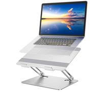 BoYata Support Ordinateur Portable, Support Ergonomique Réglable pour Ordinateur Portable pour Bureau, Compatible avec MacBook Pro/Air, Autres Ordinateurs Portables jusqu'à 15 Pouces-Argent