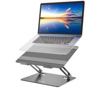 BoYata Support Ordinateur Portable, Support Ergonomique Réglable pour Ordinateur Portable pour Bureau, Compatible avec MacBook Pro/Air, Autres Ordinateurs Portables jusqu'à 15 Pouces-Grise