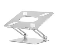 BoYata Support pour Ordinateur Portable, Support de Refroidissement à Sable Multi-Angle, Compatible avec MacBook Pro/Air et Ordinateurs Portables (10-17 Pouces)(Argenté)