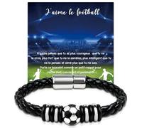 BOYATONG Bracelet Garcon, Foot Cadeau Ado Garçon 5 6 7 8 9 10 11 12 13 14 15 16 17 Ans, Cadeau pour Paques, Communion, Confirmation
