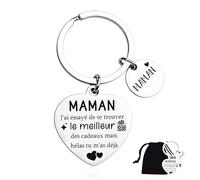 BOYATONG Cadeau Fete Des Meres, Cadeau Maman Anniversaire Maman Porte Clef, Cadeaux Fete Des Mere Idee Cadeaux Mere Noel pour Porte Bonheur Bijou de Sac Porte Clef Voiture