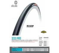 TUFO Pneu tubulaire (Clincher) S33 Pro – 700 x 24 mm – Noir