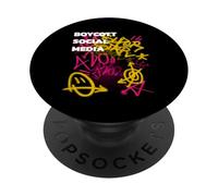 Boycottez Les réseaux Sociaux (désintoxication numérique) (Graphique Graffiti) PopSockets PopGrip Adhésif
