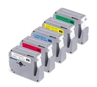BOYEEZON Lot de 5 rubans adhésifs compatibles avec Brother P Touch M 12 mm 0,47 m M-K231 MK431 MK531 MK631 MK731 pour étiqueteuse Brother P-Touch PT-M95 PT-65 PT-90 PT-70BM PT-45
