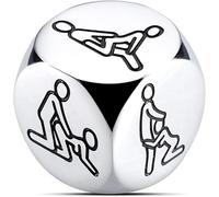 Boyfriend Day Valentine's Day Men's Original Gifts Anniversary Steel Decision Dice Gifts for Women Men Couple - Silver Stainless Steel Hexahedron Dice - Boyfriend Girlfriend Funny Present (1PC)