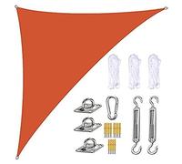 BOYH Voile Dombrage, Voile D Ombrage Triangulaire, Protection des Rayons UV, Voile D Ombrage Jardin avec Corde, Perméable Imperméable Voiles D'ombrage pour Patio, Blanc,(Size:4 * 4 * 4m,Color:Orange)