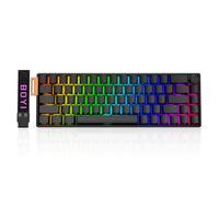 BOYI 66Pro Interrupteur magnétique à déclenchement rapide 65 % Clavier mécanique à effet Hall monté sur joint RVB HotSwap Hyper-Fast Actionnement réglable Clavier de jeu filaire compact avec bouton