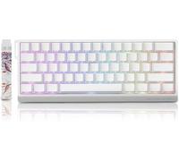BOYI MADLIONS MAD60 HE RGB Clavier de jeu filaire avec interrupteur magnétique 60 % à déclenchement rapide, actionnement réglable, effet Hall Hyper-Fast Compact pour joueur de PC/Mac (blanc)