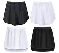 Boyiee 4 Pcs Rallonges de Chemise à Ourlet Extension de Chemise Réglable Faux Jupe de Superposition Demi-Longueur pour Femme (XL)