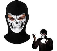 Boyiee Cagoule de Fantôme d'Halloween Masque d'Horreur de Crâne Cagoule Tête de Mort