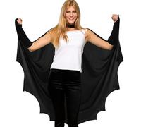 Boyiee Costume de Chauve-Souris Noire pour Femme, Halloween Cape Aile de Chauve-Souris Vampire Adulte Cape de Chauve-Souris de Vêtements de Cosplay de Carnaval(Style Classique,114 x 160 cm)
