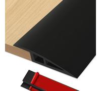 BOYIFEIJIE Barre de Seuil Rattrapage de Niveau, 2M x 7cm Barre de Seuil Multiniveau Adhesive PVC, Seuil de Porte Rattrapage Niveau pour Hauteur du Seuil 10mm ~ 15mm (Noir)