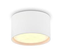 BOYIR Spots de Plafond Blanc Rond LED GX53 6W 230V Plafonnier Aluminium Blanc Chaud 3000K Ø84x50mm Spot Plafonnier pour Salon Salle de Bain Cuisine Chambre Couloir