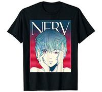 BOYITES NERV Neon Genesis Evangelion Ayanami Rei Anime Black Mens T-Shirt Size XXL