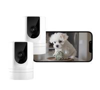 Boykeep 2 PCS Caméra Surveillance 2.4G WiFi - Interieur Caméra 1080P - Vision Nocturne Infrarouge - Détection de Mouvement