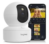 BoyKeep Caméra pour Animal de Compagnie, caméra pour Chien 2K 3 MP, caméras WiFi 360° avec Application, caméra de sécurité intérieure sans Fil pour bébé, Chat, Chiot, vidéosurveillance, Audio