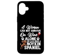 Boykin Spaniel Maman amoureuse des animaux Une femme Boykin Spaniel Coque pour iPhone 16 Plus