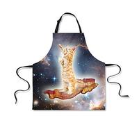 Boyoung Tablier imperméable à motif chat avec bretelles réglables pour adulte et homme Moderne One Size Cat06