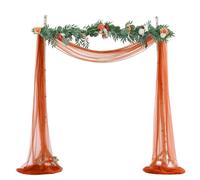 BOYOUTH Rideaux en voile transparent pour arche de mariage, décoration de scène, décoration de scène, couleur caramel, 160 x 800 cm, 1 panneau
