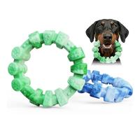 BoYoYo Lot de 2 jouets pour chiens à mâcher agressifs, jouets indestructibles pour chiens de grande race, jouet à mâcher durable pour les garder occupés, jouet anneau pour entraîner et nettoyer les