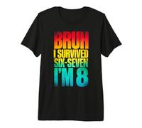 Boys 8th Birthday 6-7 Meme Birthday Theme T-Shirt Haut de Gamme