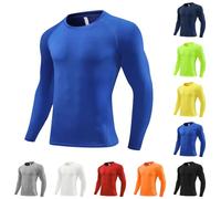 Boys Base Layer Tops Kids Long Sleeve Compression Shirt Teen Quick Dry Athletic Undershirt Tights Lightweight Stretch Moisture Wicking Sports Baselayer Shirts for Football Running