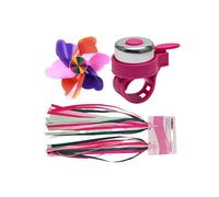 Boys Bike Accessories Pink Tassels Bell Set for Outdoor Activities 3Pcs
