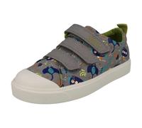 Clarks Boy's City Vibe K Sneaker, Gris, 11.5 UK Wide