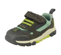 Boys Clarks Leather Casual Hook And Loop Trainers Shoes Steggy 2 Park
