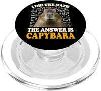 Boys Girls Kids I Did The Math Answer Capybara Meme Lover PopSockets PopGrip pour MagSafe