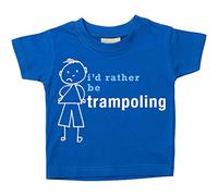 Boys I D Rather Be trampoline (Sport) T-shirt bébé tout-petit enfants Disponible en tailles 0-6 mois à 14-15 ans son bâton personne bleu bleu 12-13 Years